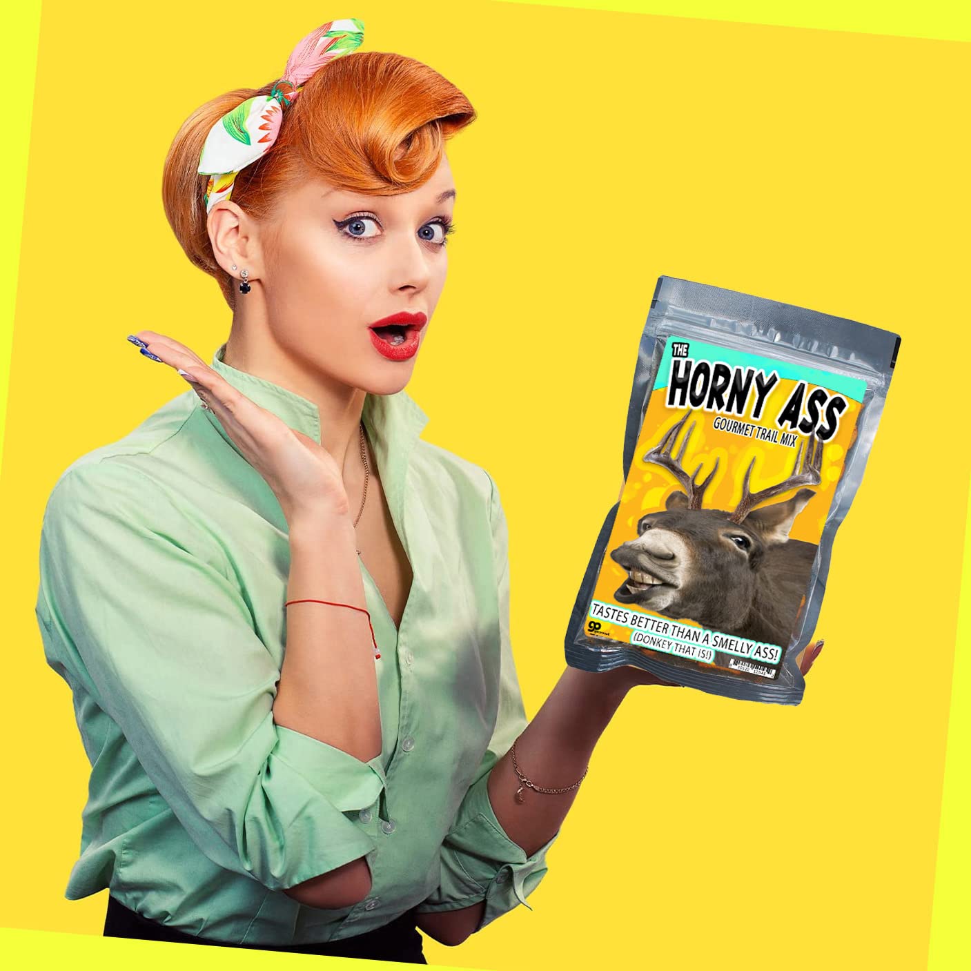 Horney Donkey Trail Mix - Funny Christmas Gag Gifts for Adults - Holiday Party Favors Stocking Stuffers for Grown Up Children - Secret Santa