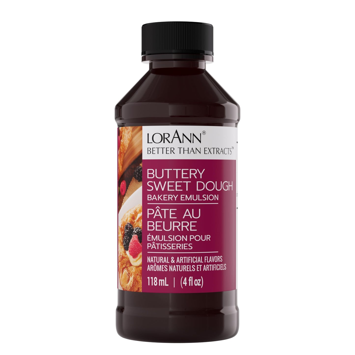 Lorann Oils Buttery Sweet Dough Bakery Emulsion: Authentic Sweet Dough Taste, Ideal for Amplifying Sweet Bready Notes in Baked Goods, Gluten-Free