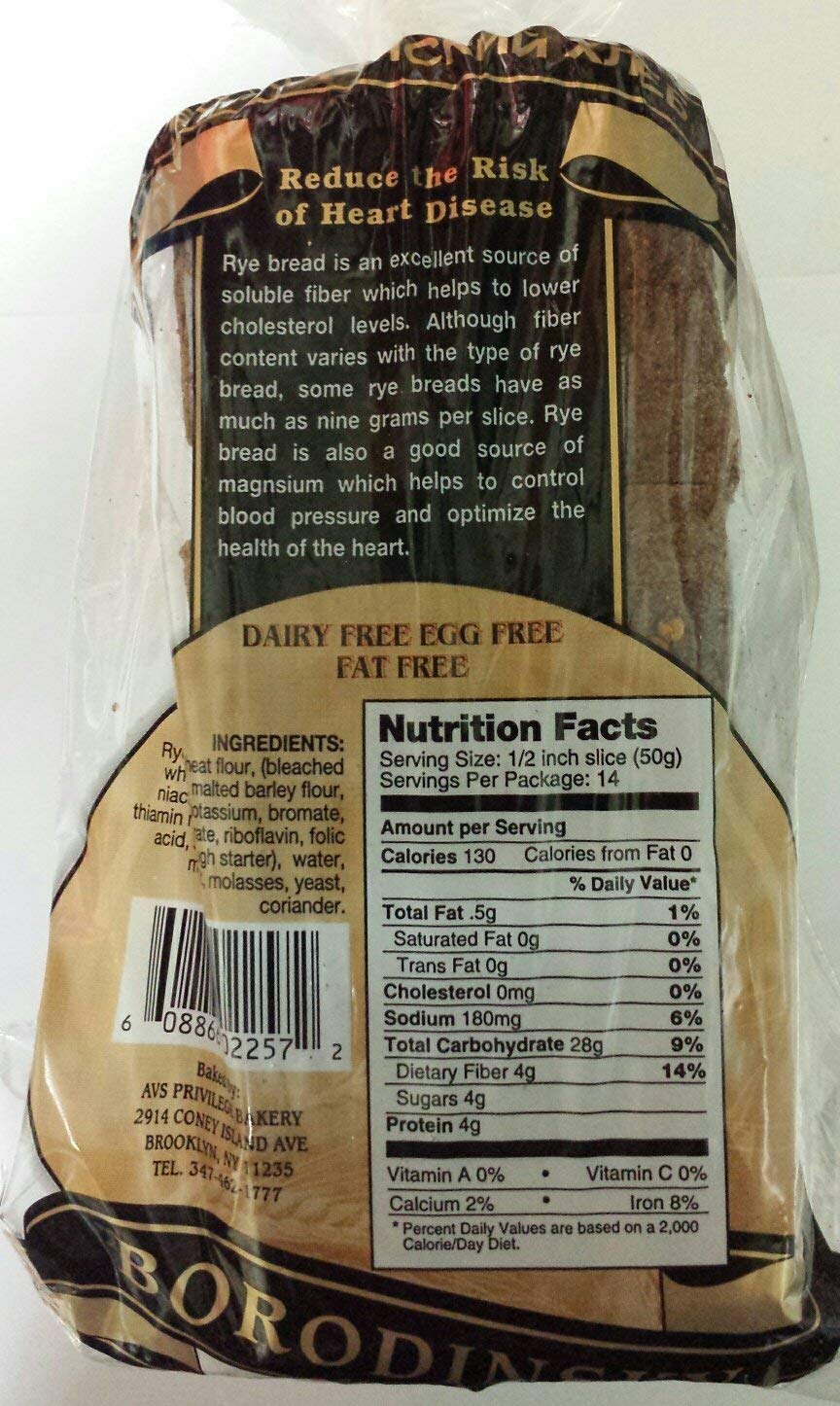 Borodinsky Rye Bread Pack Of 2