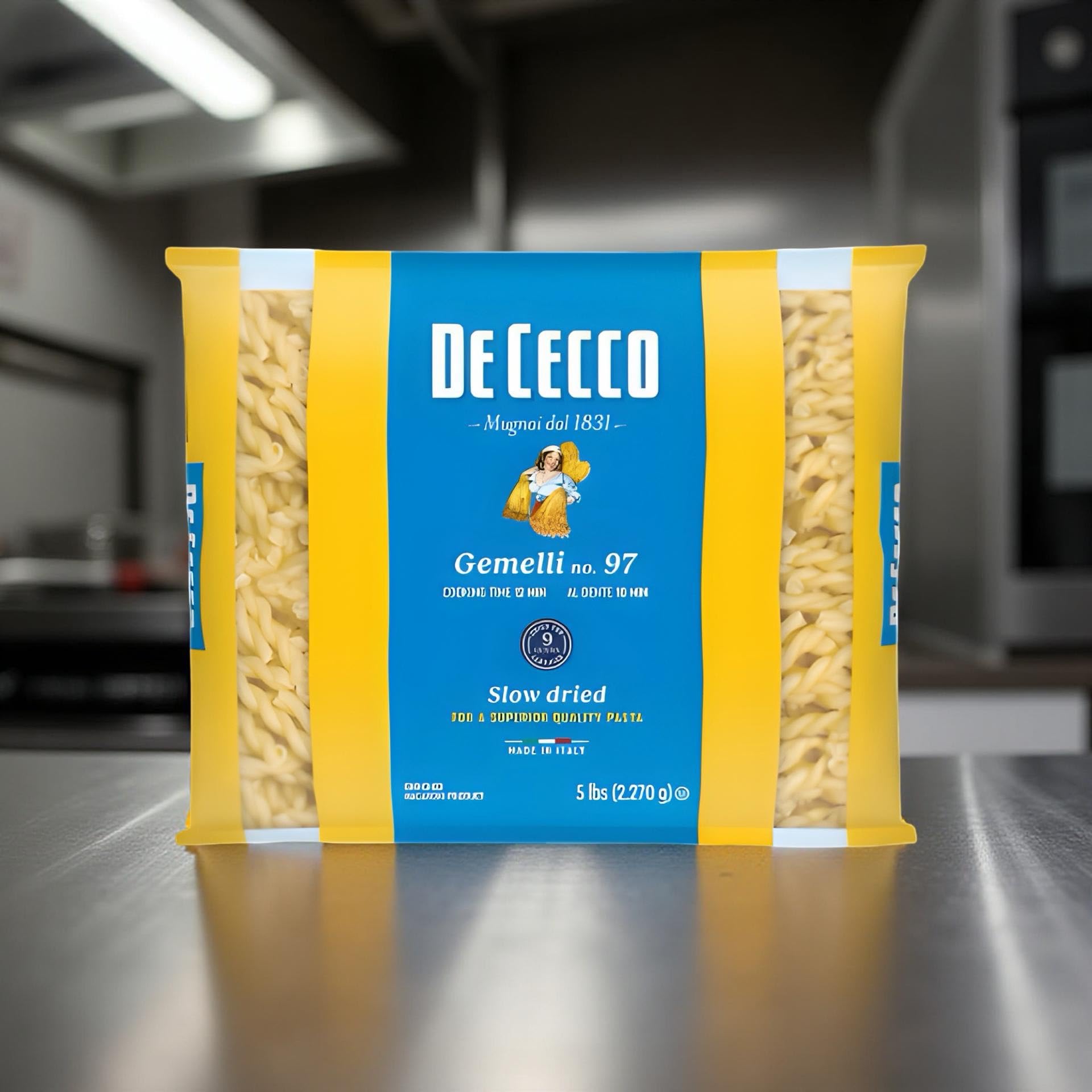 De Cecco Semolina Pasta, Gemelli No.97, 5 Pound (Pack of 4)