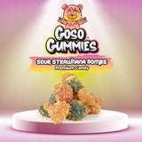 Goso Gummies Sour Strawnana Bombs - 6oz Bag - Strawberry Banana Filled Premium Viral Candy