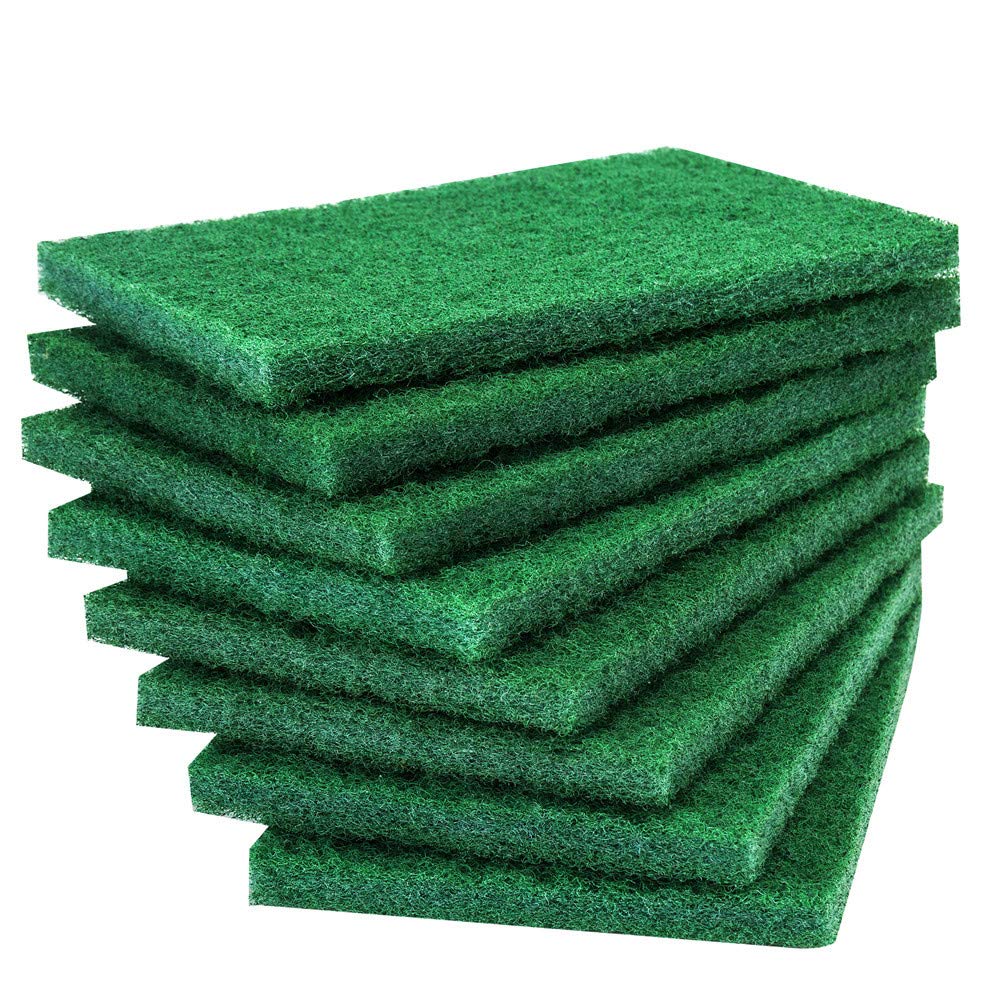 8PCS Scouring Pad - Premium Heavy Duty Scrub Pads, Reusable Household Green Dish Scrubber, Multipurpose Scour pad - for Kitchen Scrubber & Metal