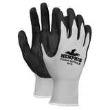 Memphis Economy Foam Nitrile Gloves, Large, Gray/Black, 12 Pairs
