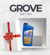Mop & Glo Citrus Scent Floor Cleaner Liquid 32 oz Bundle with Microfiber Cloth - Citrus Scented Floor Cleaner for Wood and Hard Floors - Gift Set (2