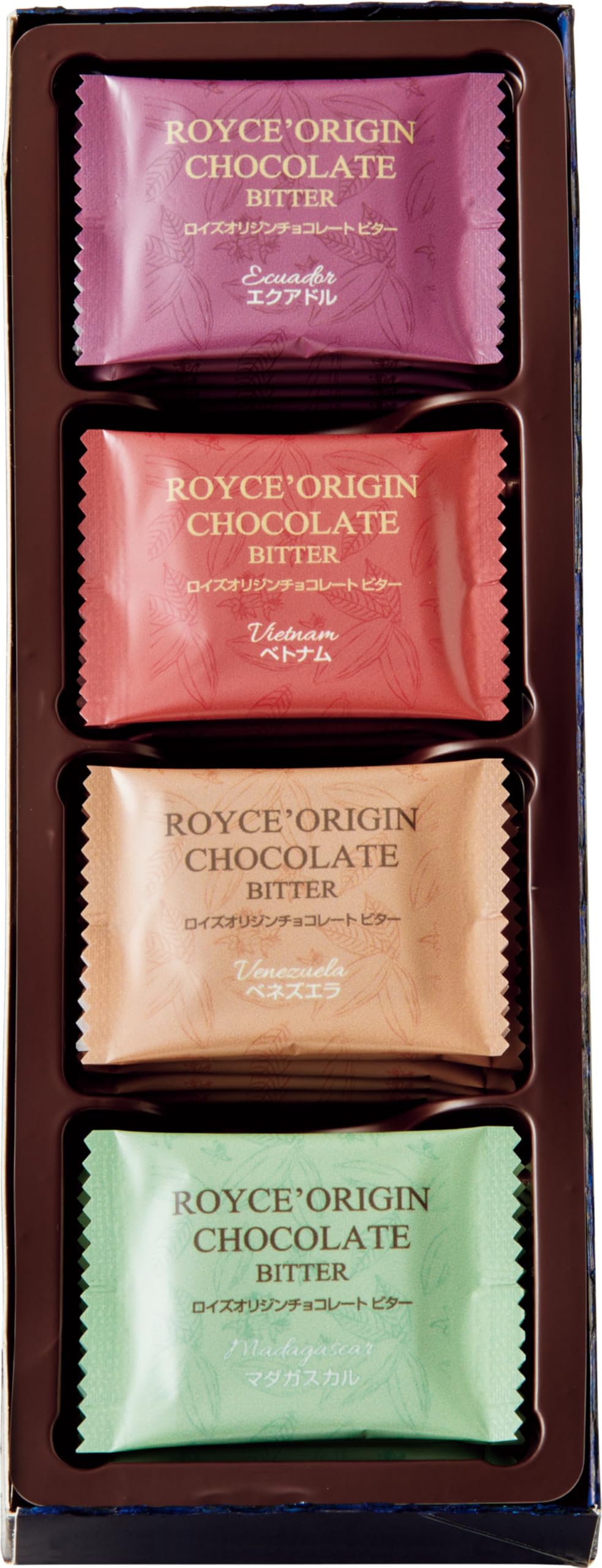 ROYCE' Origin Chocolate "Bitter"' - Assortment of Dark Chocolate Squares | Ideal for Baking and Desserts| No Artificial Preservatives | Japanese