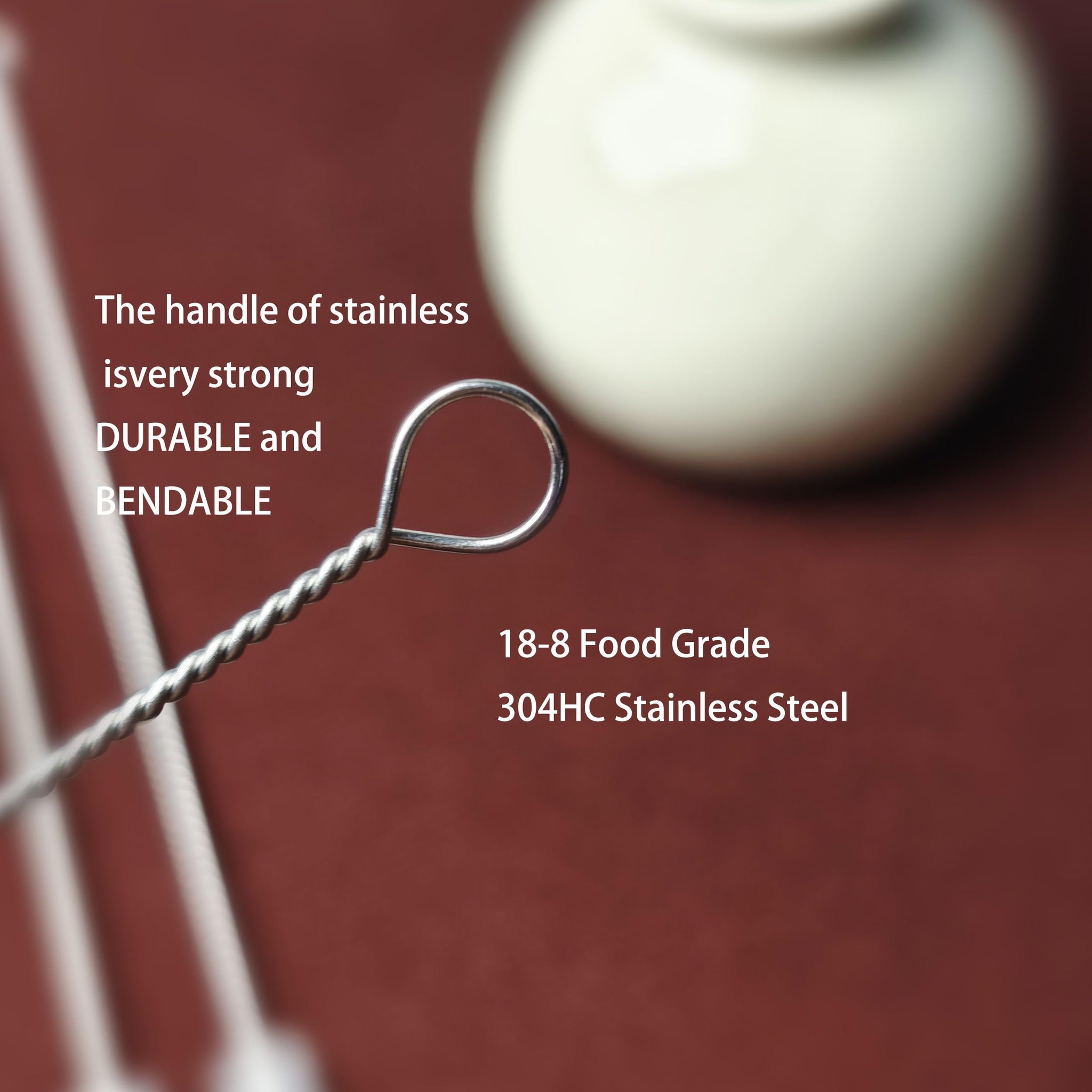 Straw Cleaner Brush Extend 10inch, Straw Brush Cleaner with Nylon Bristles, Reusable Straw Cleaner for Glass Straw/Water Bottles and Pipes.