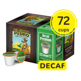 Cafe Don Pedro Decaf Premium Low Acid Coffee Pods For Keurig K-cup - Enjoy Tasty Coffee For Sensitive Stomach - 12 Low Acid Coffee K cups 100%