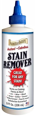 Parker & Bailey Liquid Stain Remover - Instant Stain Removal on Laundry Clothing Fabric Ink Grease Blood Grass Coffee Wine Food Carpet Upholstery Spot