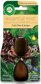 Air Wick Essential Mist Refill, 1 ct, Fresh Pine and Juniper, Essential Oils Diffuser, Air Freshener, Fall scent, Fall decor