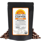 Happy Gut Coffee - Doctor-Formulated, Organic Medium-to-Dark Roast Coffee - Gut-Friendly - Gentle on Stomach - Rich Flavor, Gluten-Free, No Bitterness
