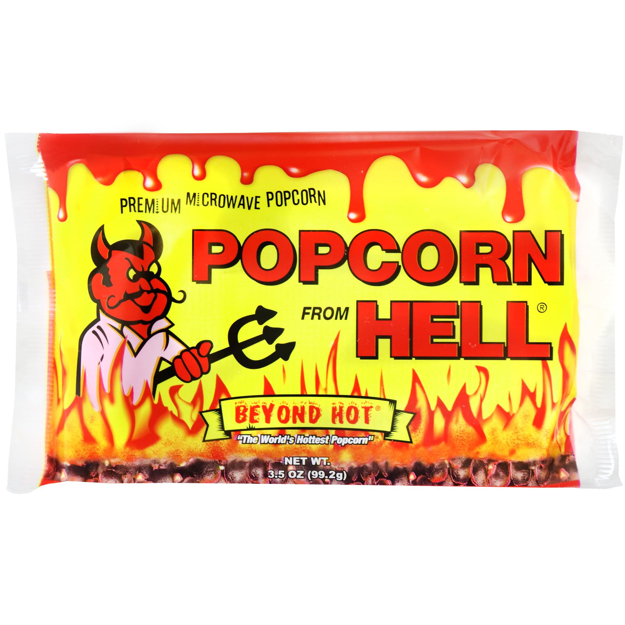 Popcorn from Hell 6 Bags - Ultimate Spicy GARLIC Gourmet Popcorn Gift - Makes a Great Movie Theater Popcorn or Snack Food for Movie Night