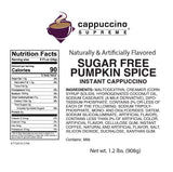 Cappuccino Supreme 1.2 lb bag Sugar Free Pumpkin Spice Instant Cappuccino Mix