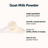 Micro Ingredients Goat Milk Powder 2 lb (907 g) | Single Ingredient Powdered Goat Milk | Smooth & Creamy for Coffee, Drinks, & Recipes | Non-GMO, Gluten Free