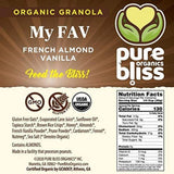 Pure Bliss Organic My FAV Granola (French Vanilla Almond) Certified Organic and Gluten Free, Non-GMO, Great Tasting Natural Healthy Snack, Small Batch