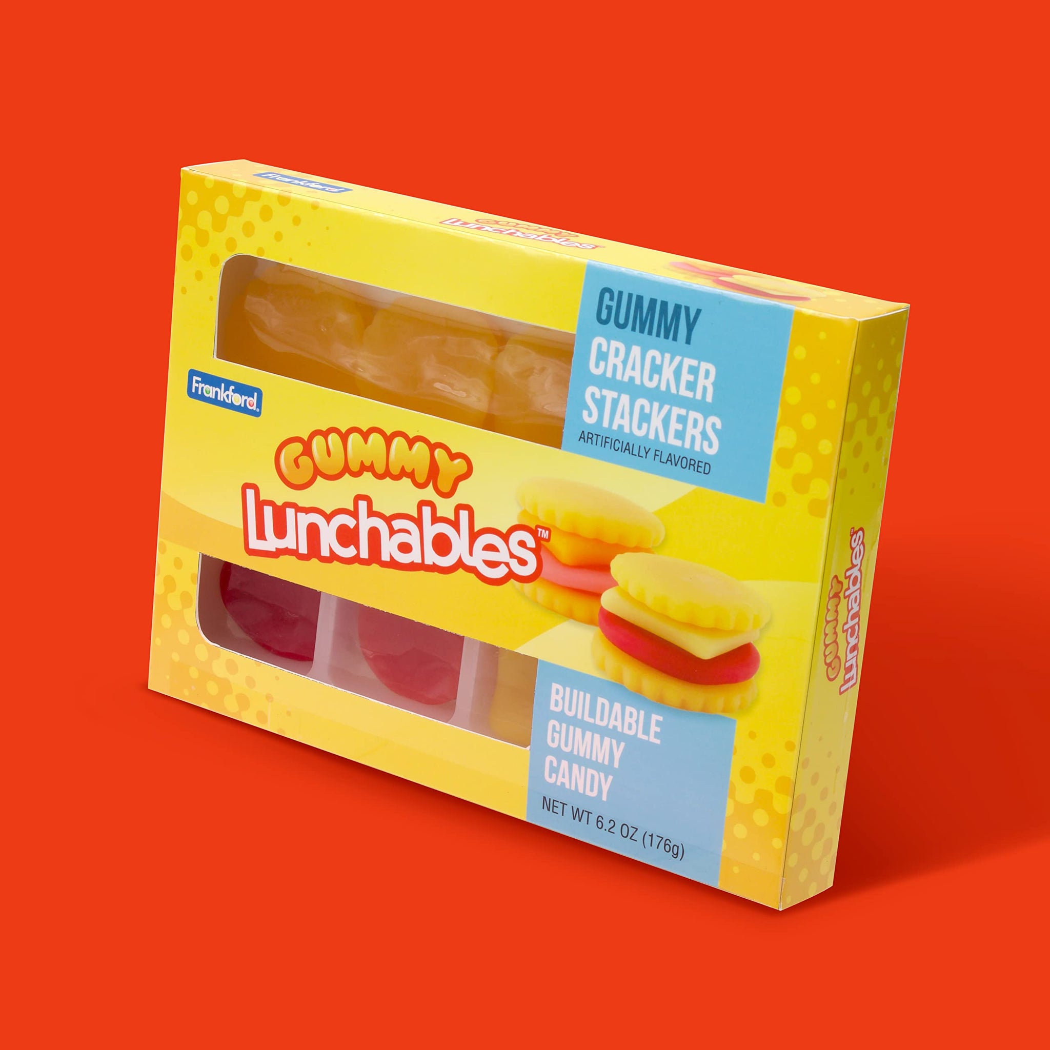Kraft Lunchables Gummy Candy Cracker Stackers, 2pk, 12.4oz, Fruit Flavored, Valentine's Day Gift, by Frankford Candy