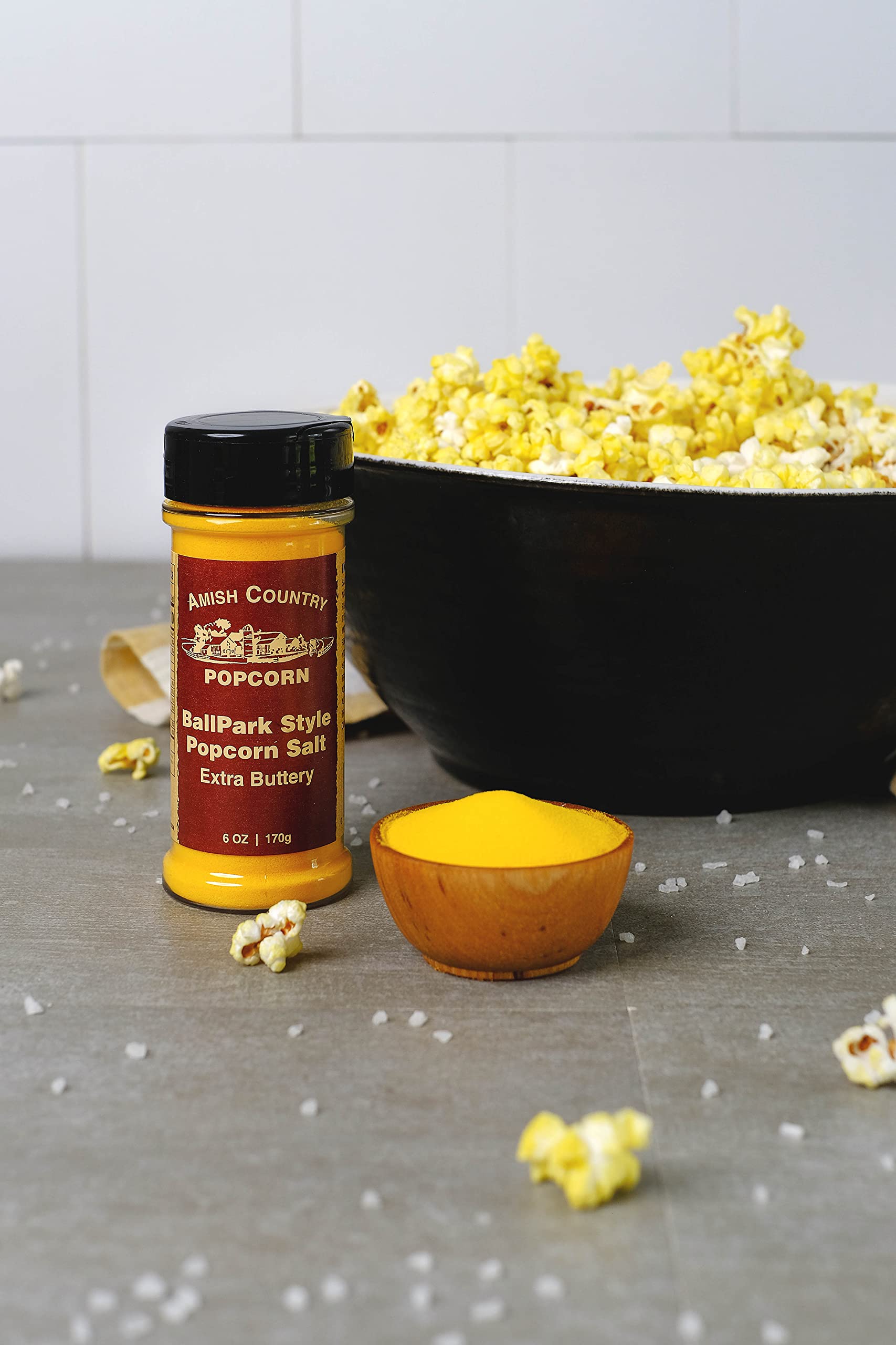 Amish Country Popcorn | Ballpark ButterSalt Popcorn Salt - 3-5.5 oz Bottles | Old Fashioned, Non-GMO (3-5.5 oz Bottles)