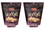 Sun Tropics Non-GMO Rolled Coconut Wafer Rolls 4oz, 2 Pack (Espresso)