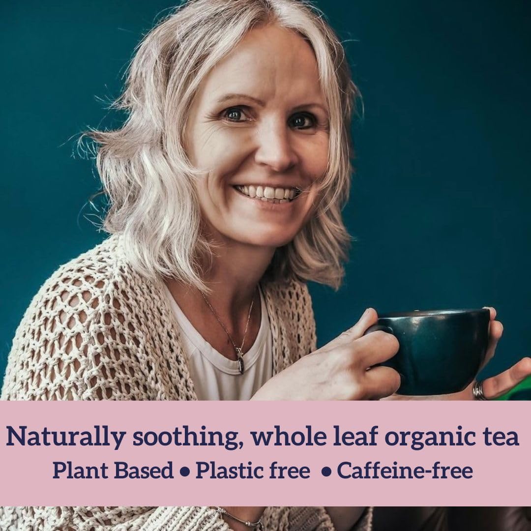 HOTTEA MAMA | Take A Pause | Menopause Support Tea | Green Tea, Ginseng, Sage, Valerian, Raspberry Leaf | 14 Whole Leaf Biodegradable Bags (28 Cups)