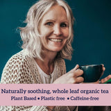HOTTEA MAMA | Take A Pause | Menopause Support Tea | Green Tea, Ginseng, Sage, Valerian, Raspberry Leaf | 14 Whole Leaf Biodegradable Bags (28 Cups)