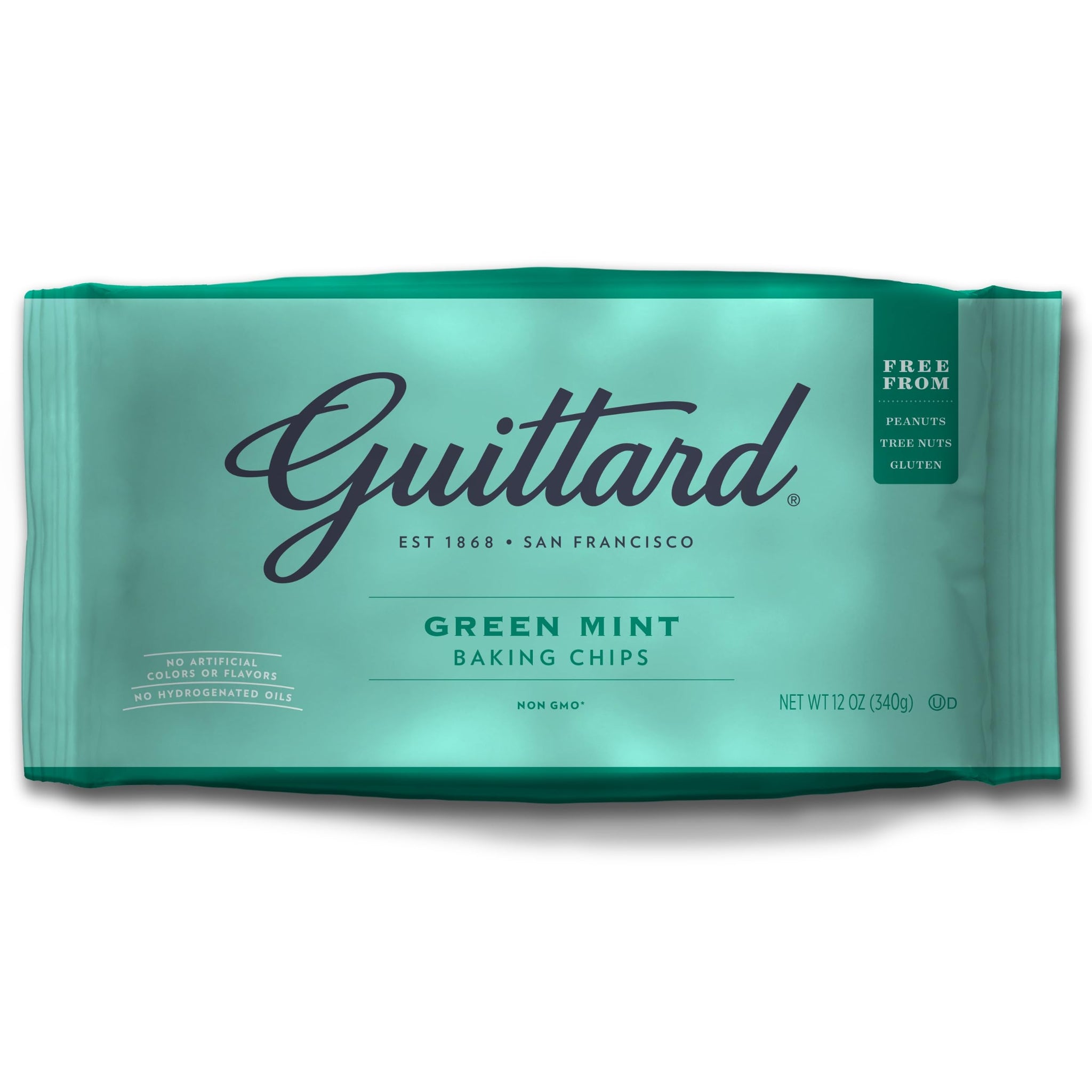 Guittard Green Mint Chips, 12-Ounce (Pack of 6)