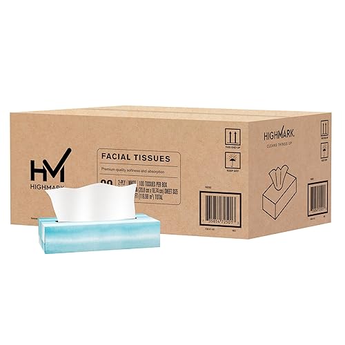 Highmark® 2-Ply Facial Tissue, Flat Box, White, 100 Tissues Per Box, Case Of 30 Boxes