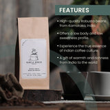 Indian Robusta Premium Ground Coffee Powder, Medium Roast | Smooth & Rich Flavor with Low Acid & High Caffeine | Patio Dried for Gourmet Brewing