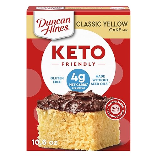 Duncan Hines Keto Friendly Classic Yellow Cake Mix, Zero Added Sugar, Gluten Free, 10.6 oz.