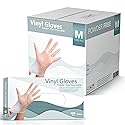 SPRINGCARE Vinyl Gloves, Disposable Gloves, Comfortable, Latex and Powder Free (Medium) - Pack of 1000