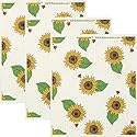 SWEDEdishcloths - Cellulose Sponge Dish Towels - Set of 3 Ladybug Sunflower Swedish Dish Cloths
