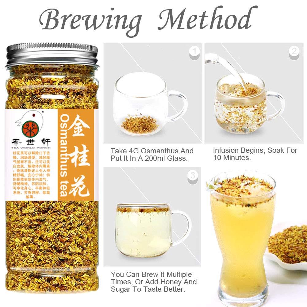 Plant Gift Organic Sweet Osmanthus Tea, ?? Gui Hua Tea,Sweet Olive, flower tea Health Care skin care Chinese flower 40G/1.41oz