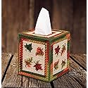 Mary Maxim Fall Leaves Tissue Box Cover