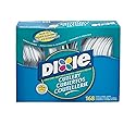 Dixie CM168 Combo Pack, Tray w/White Plastic Utensils, 56 Forks, 56 Knives, 56 Spoons