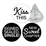 Divorce Party Candy Stickers, Signed Sealed Single, 216 Count