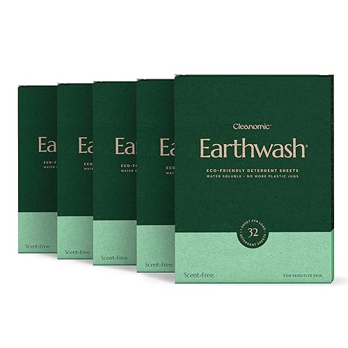 Earthwash Laundry Detergent Sheets (Up To 320 Loads) 160 Scent Free Sustainable Sanitizer Strips - Ideal for Travel & Home Liquidless Laundry by