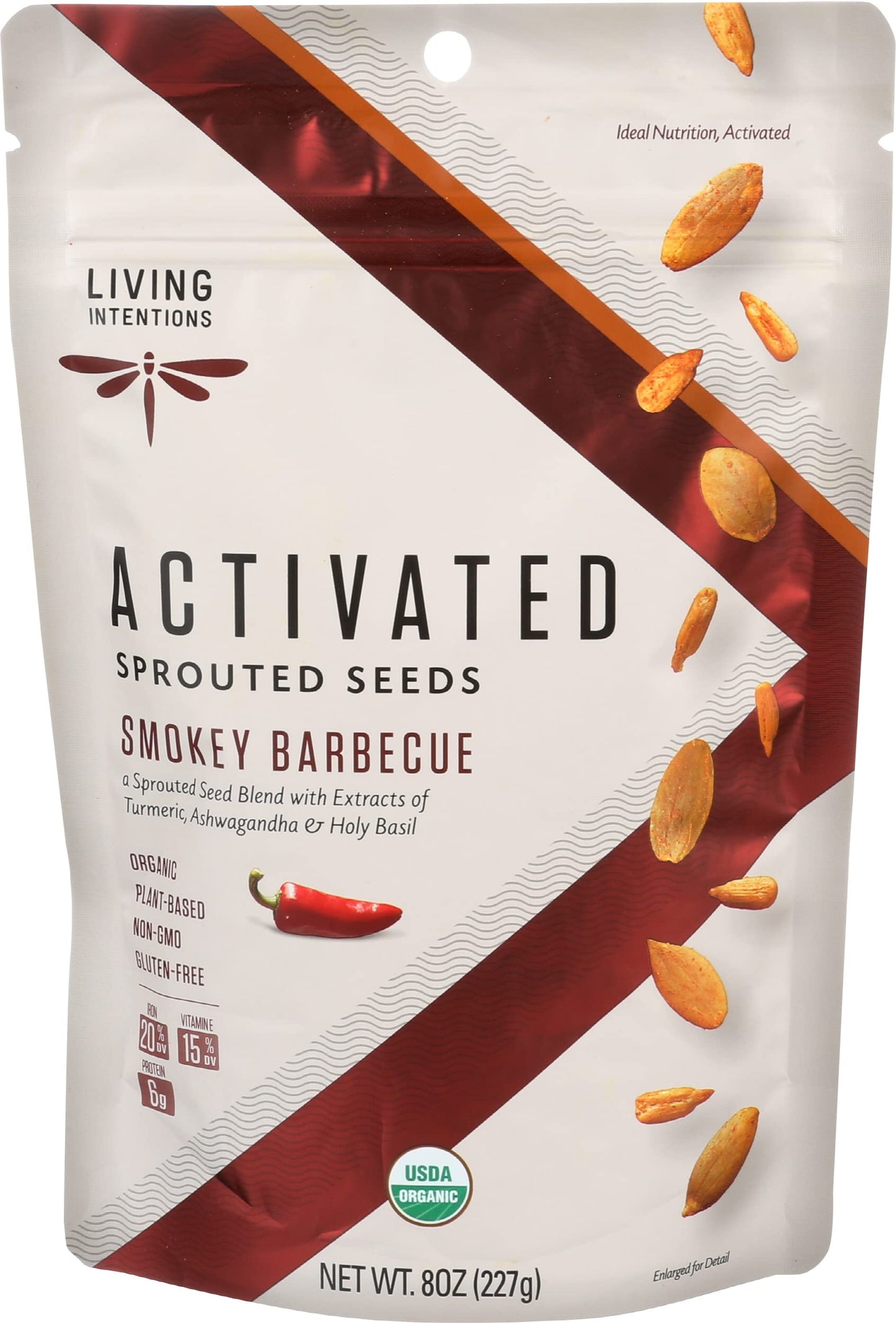 Living Intentions, Seeds Smokey BBQ Organic, 8 Ounce