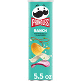 Pringles Potato Crisps Chips, Lunch Snacks, On-The-Go Snacks, Ranch, 5.5oz Can (1 Can)