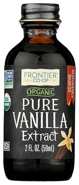 Frontier Co-op Organic Vanilla Extract, 2 Ounce Glass Bottle, Buttery Smooth, Sugar-Free Flavor For Smoothies and More