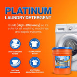 Ultra Fresh Liquid Laundry Detergent, 6X Platinum, 5 Gal, OXY Color Safe Bleach Alt™ - Household Cleaning Supplies and Accessories for Clothing