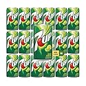 7Up Lemon Lime Mini Soda Cans, 7.5 oz Soft Drinks Bulk Snacks Pack, Small Refrigerator & Snack Pantry Drink 18 Count Beverage Bedroom & Kitchen