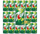 7Up Lemon Lime Mini Soda Cans, 7.5 oz Soft Drinks Bulk Snacks Pack, Small Refrigerator & Snack Pantry Drink 18 Count Beverage Bedroom & Kitchen
