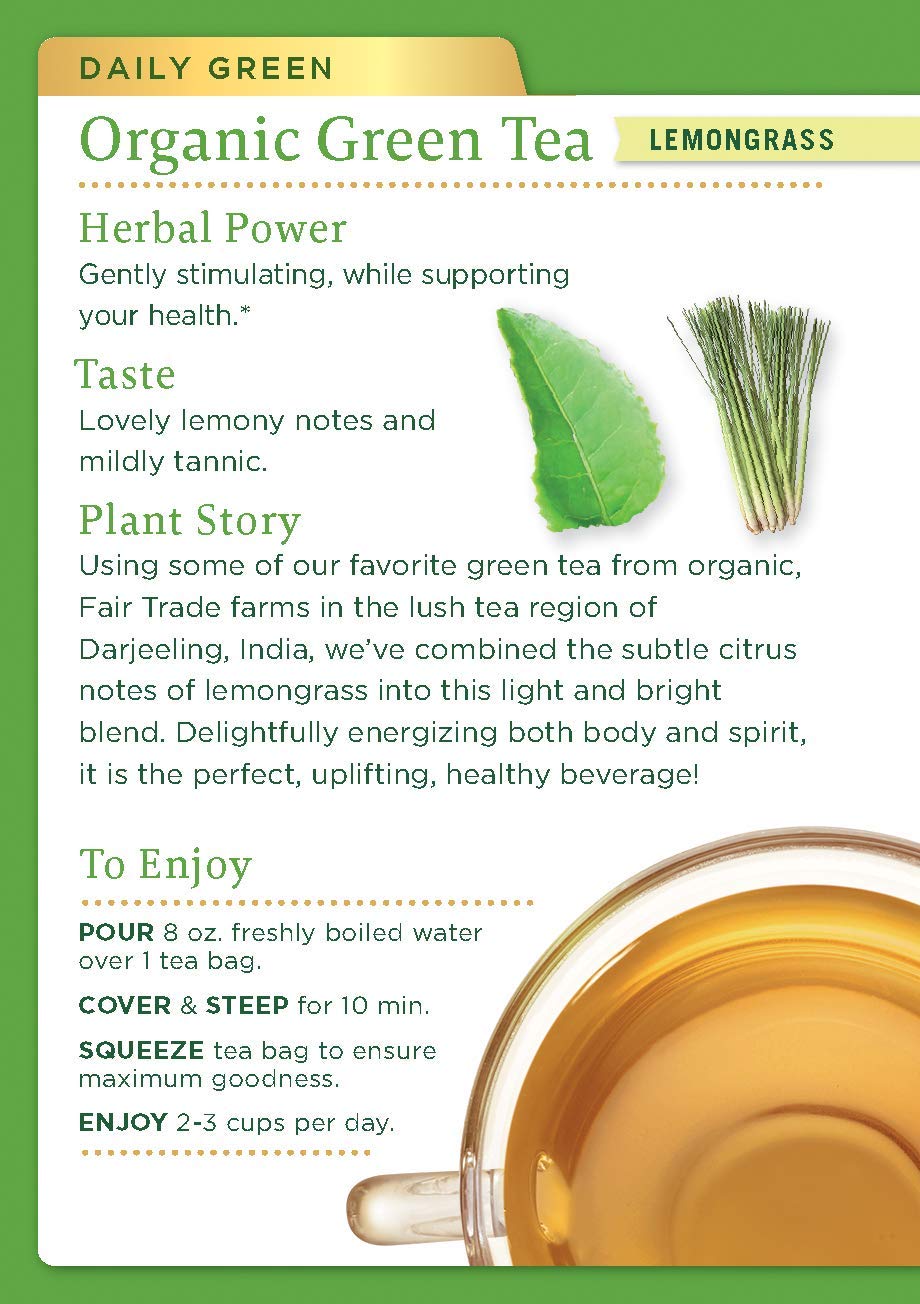 Traditional Medicinals Tea Flavor Variation (Lemongrass)
