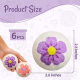 Uloryce Wool Dryer Balls XL 6 Pack, Reusable Laundry Dryer Balls with Cute Floral Design, Reduce Drying Time, Soften Clothes, Anti Static, Eco