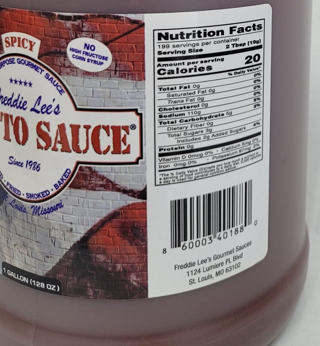 Freddie Lee's Gourmet Ghetto Sauce Spicy Gallon