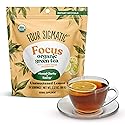 Four Sigmatic Focus Organic Green Tea | Focus Enhancing Tea with Lion's Mane Mushroom Extract | Organic Green Tea, Mint, and Rose Hips | Vegan