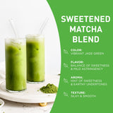 Aiya Sweetened Matcha Blend Powder - Matcha Latte Powder With Antioxidant-Rich Japanese Green Tea & Pure Cane Sugar - Ideal for Smoothies, Lattes