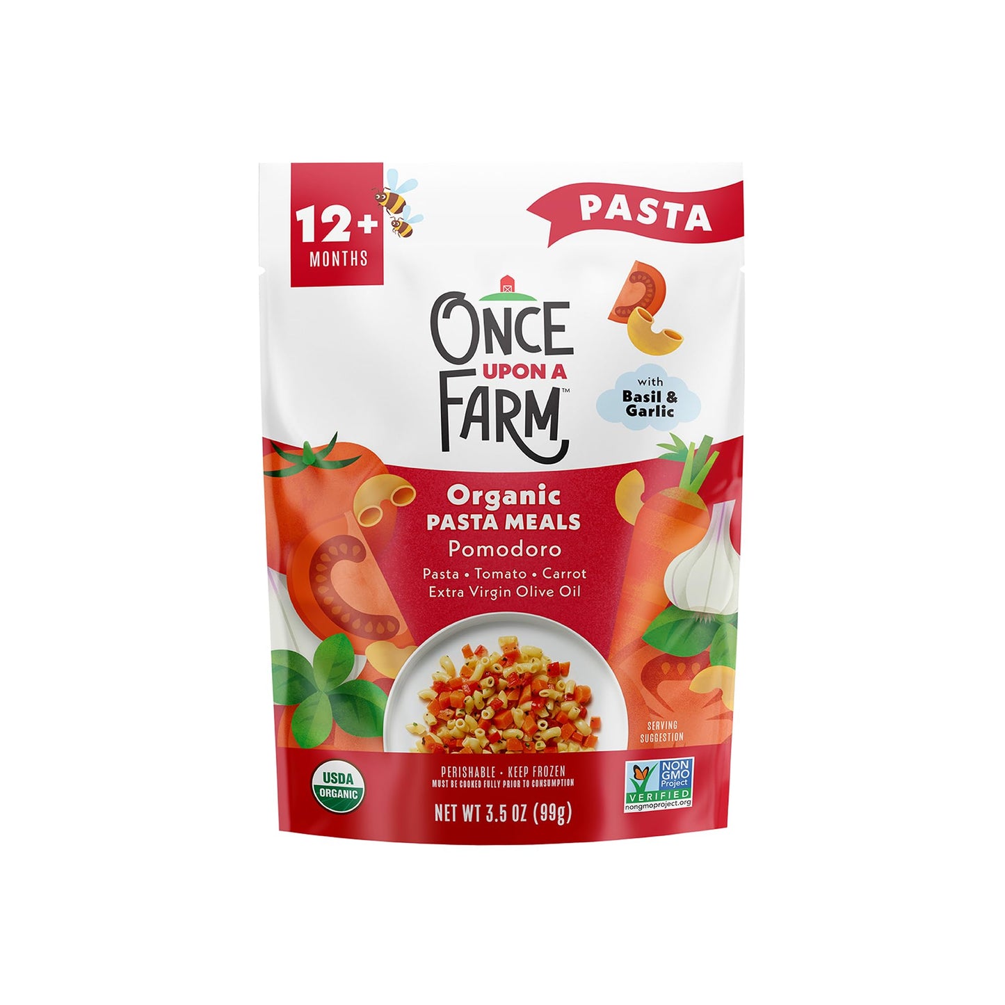 Once Upon a Farm Organic Pomodoro Plant-Rich Baby Meal, 3.5 OZ