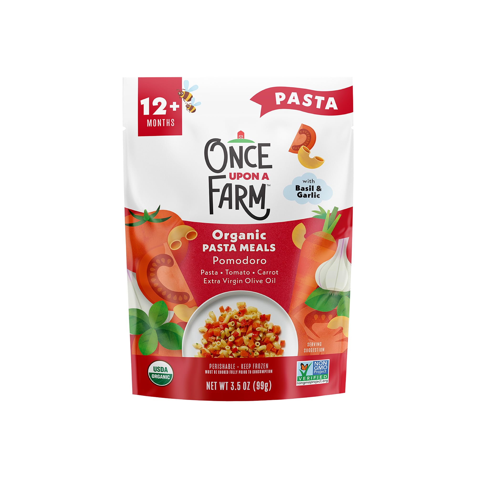 Once Upon a Farm Organic Pomodoro Plant-Rich Baby Meal, 3.5 OZ