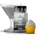 Bakeebake Silver Luster Dust Edible 15g - Edible Glitter for Drinks & Desserts - Gluten Free Edible Silver Dust for Cake Decorating - Tasteless Vegan