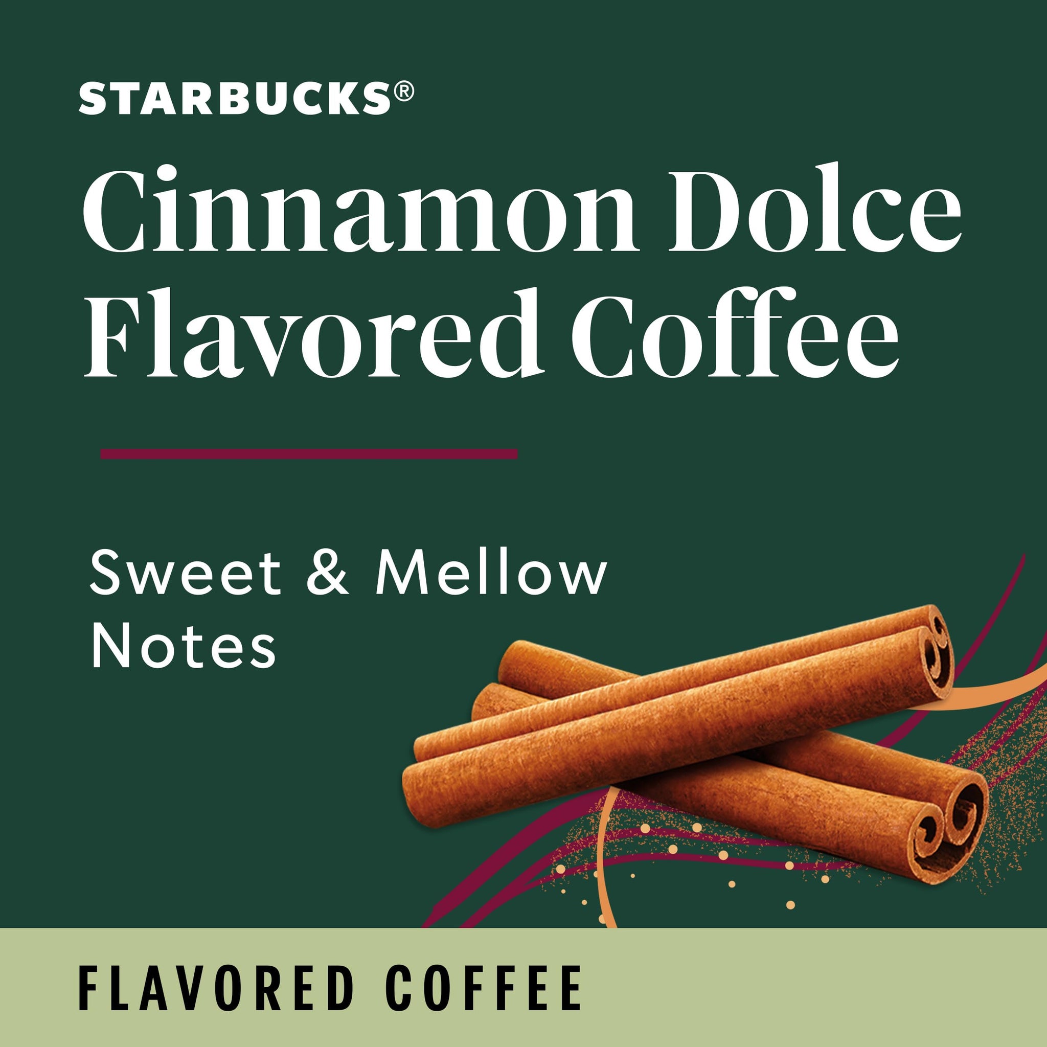Starbucks K-Cup Coffee Pods, Flavored Hot or Iced Coffee, Cinnamon Dolce, 22 Keurig Pods