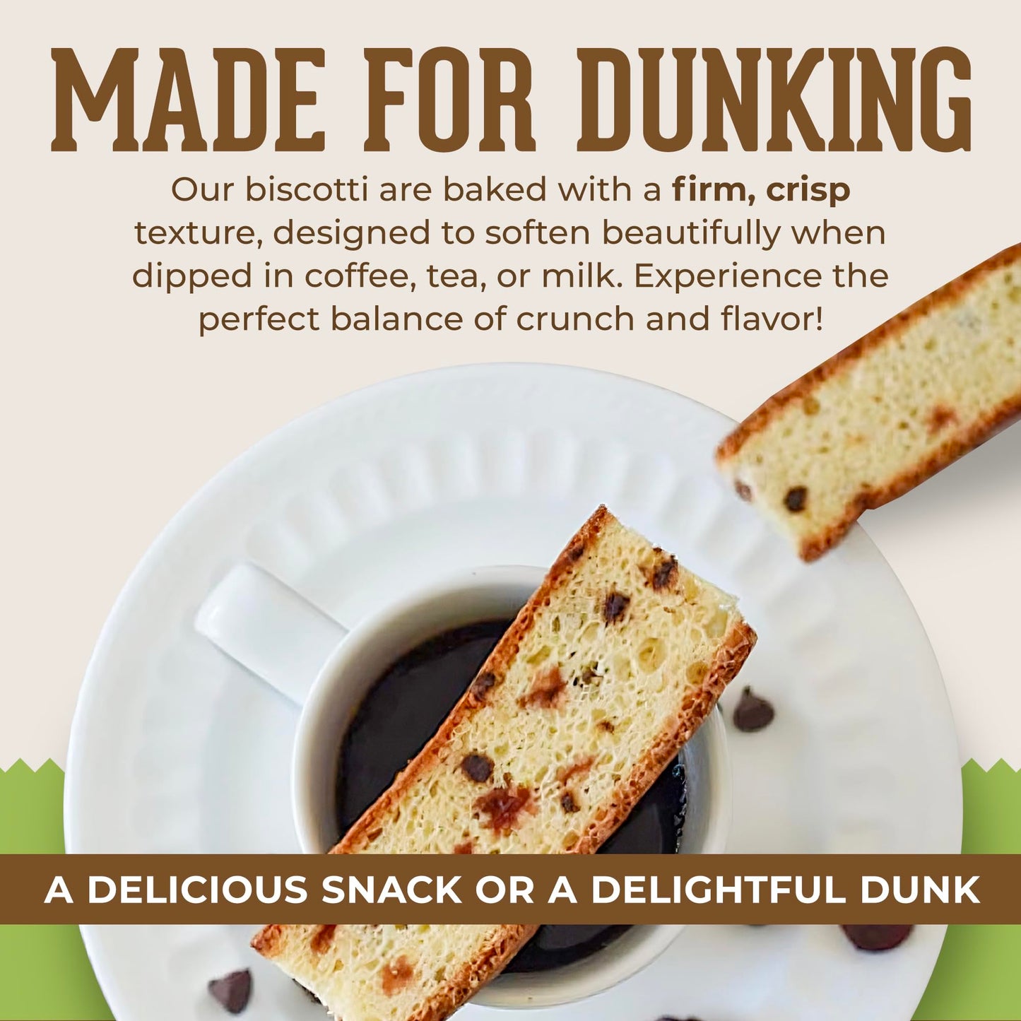 DIJAS Natural Foods, Individually Wrapped Fat Free Biscotti Cookie, All Natural Preservative Free Ingredients, Delicious Low Calorie Snack (Raisin